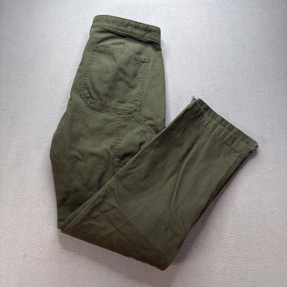 GAP Carpenter Pant Utility Straight Fit 30x30 (FIT 31x28) Green Canvas Workwear